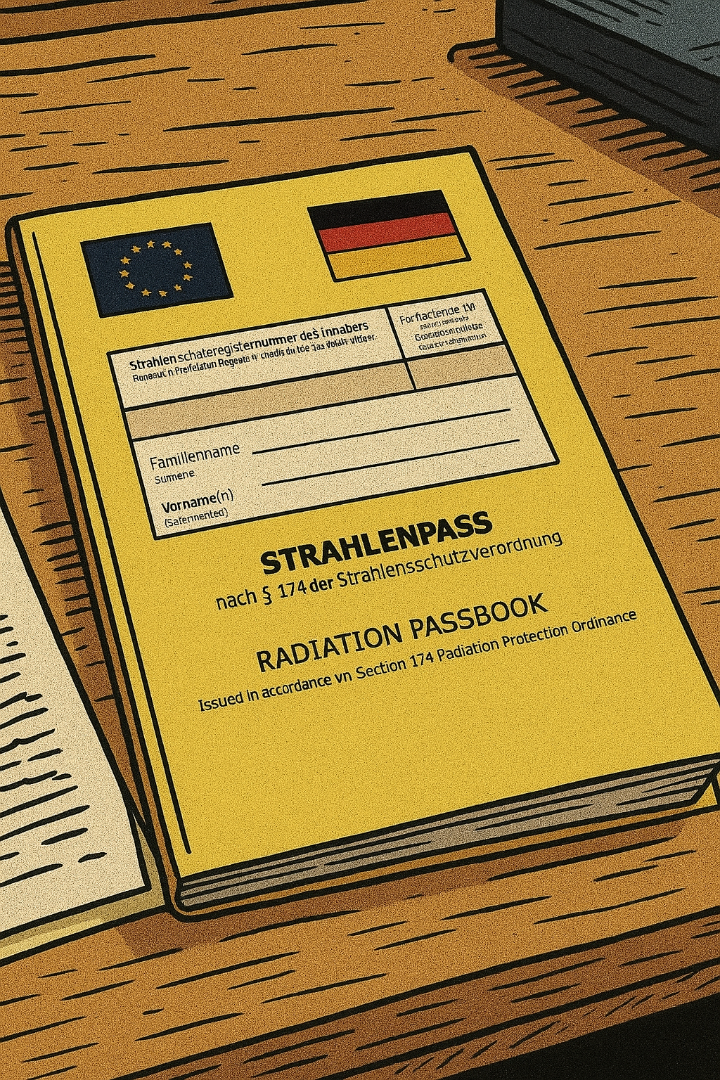 Beispiel eines Strahlenpasses